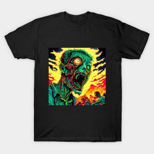 "Psychedelic Haunts: Unique and Colorful Halloween Horrors" T-Shirt